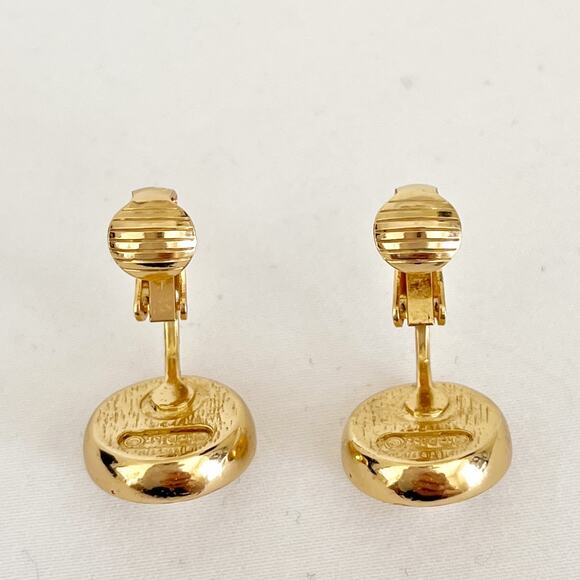 DIOR Vintage Clip-On Pearl Rhinestone Halo Earrings - Picture 6 of 10